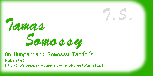 tamas somossy business card